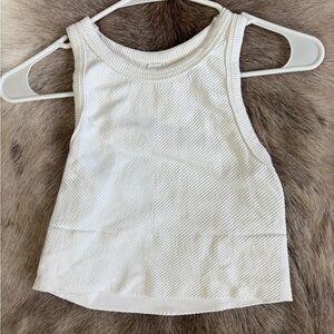 Nikibiki White Ribbed Tank Top